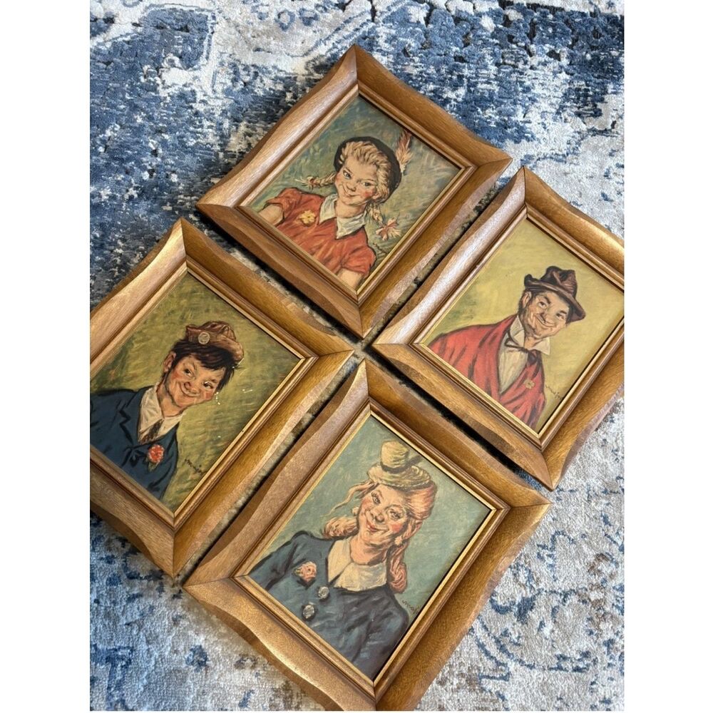 Vintage Framed The Gay Philosopher & The Philosopher’s Wife Henry Major Signed